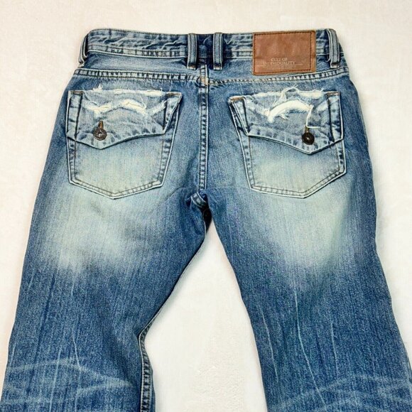 Cult of Individuality Hagen Relaxed Selvedge Distressed Button-Fly Jeans W32 L34 - Picture 4 of 16